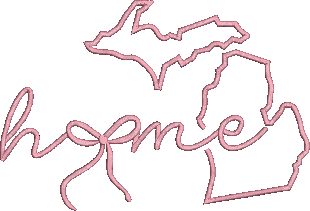 Michigan Home 3D Puff and Satin