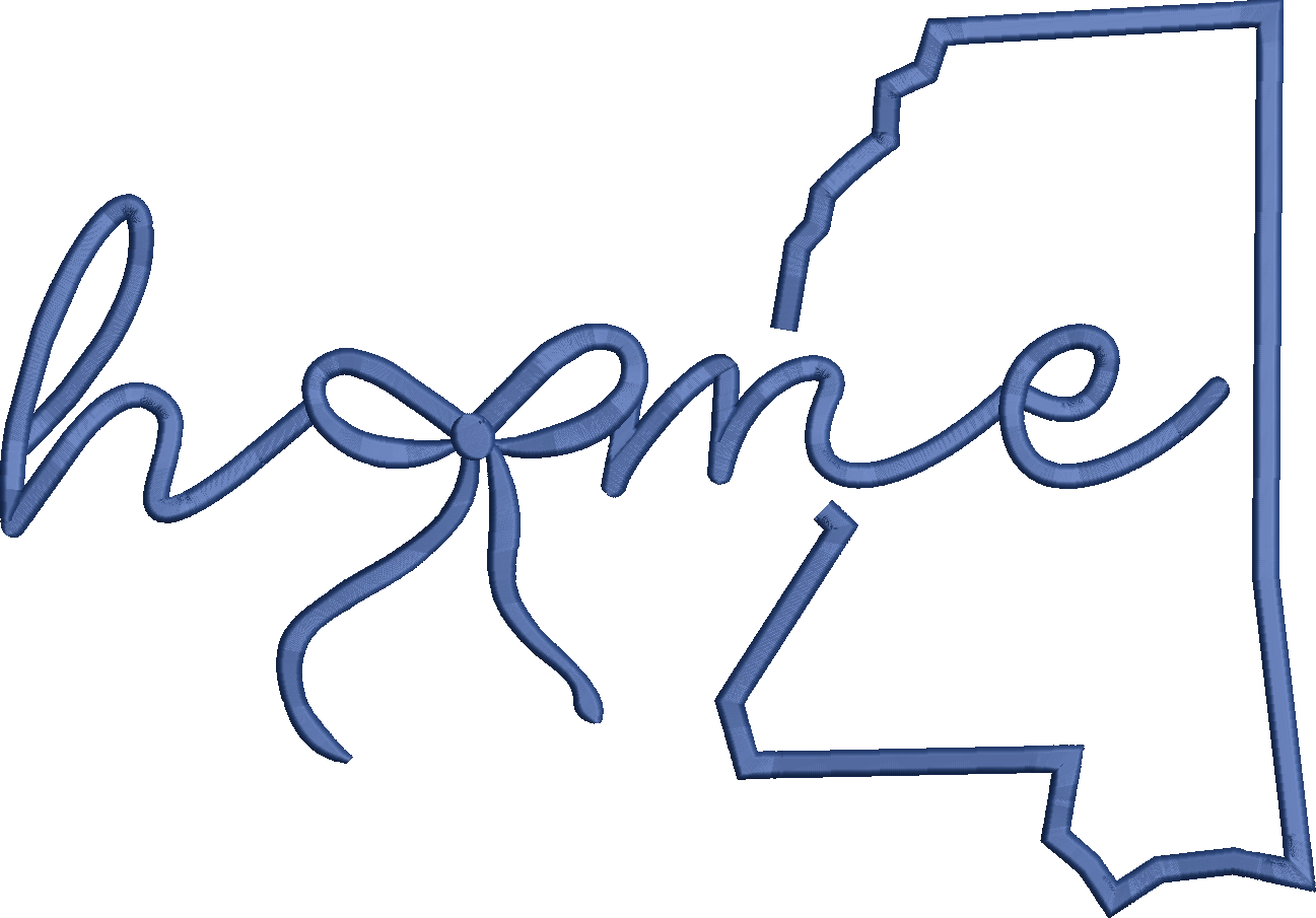 Mississippi Home 3D Puff and Satin