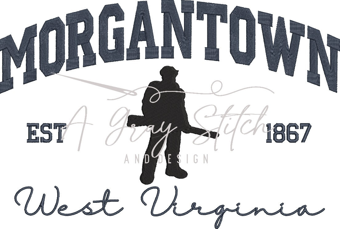 Morgantown Collegiate Embroidery Design