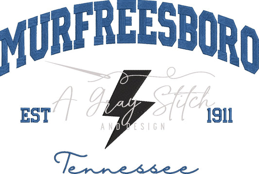 Murfreesboro Collegiate Embroidery Design