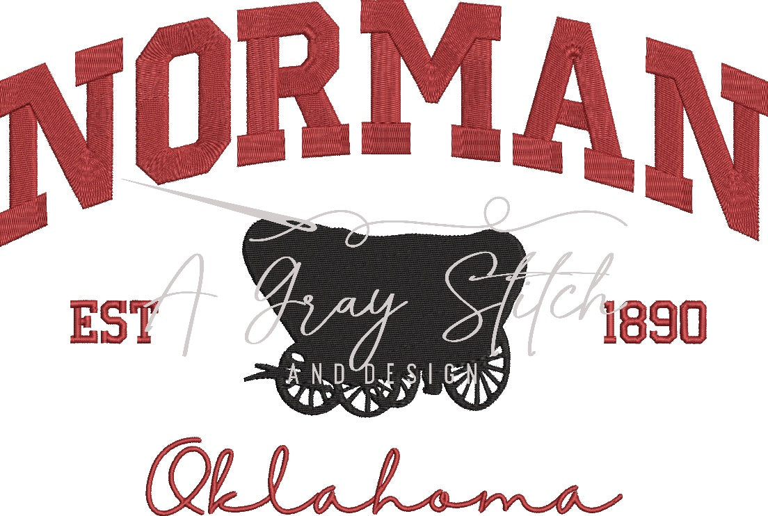 Norman Collegiate Embroidery Design