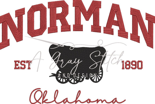 Norman Collegiate Embroidery Design