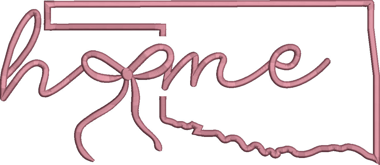 Oklahoma Home 3D Puff and Satin