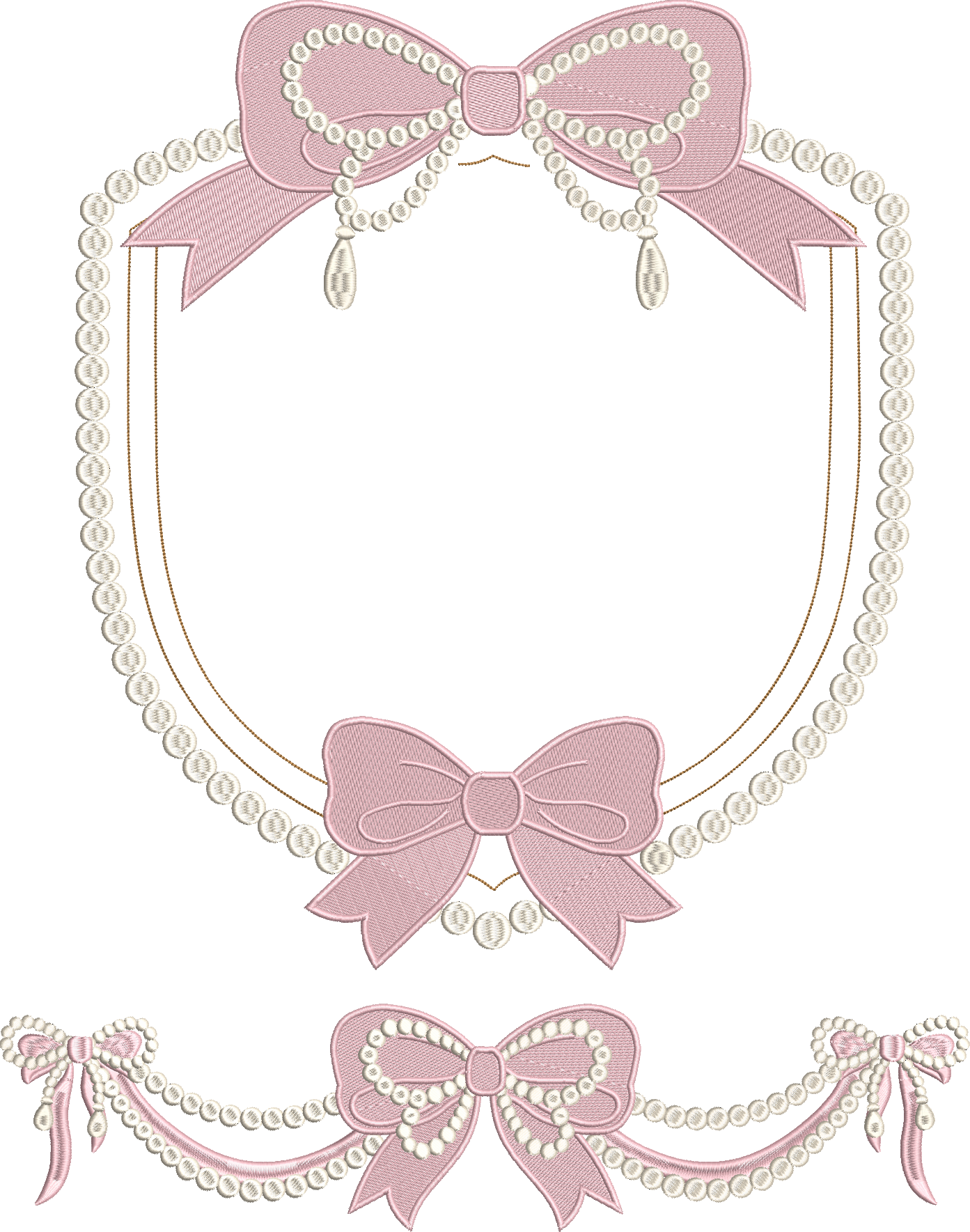 Pearly Heirloom Crest and Swag Set