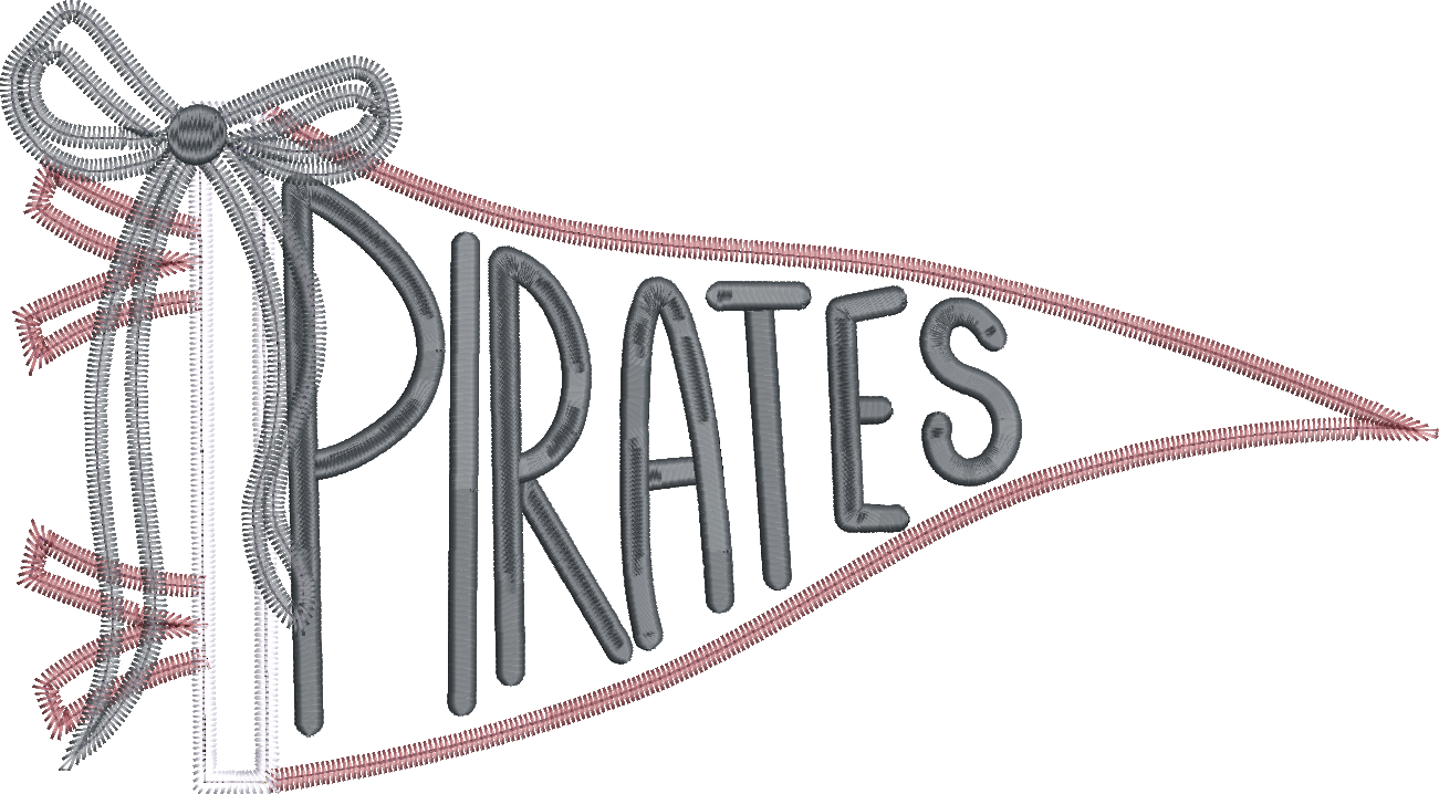 Pirates Handlettered Pennant Flag