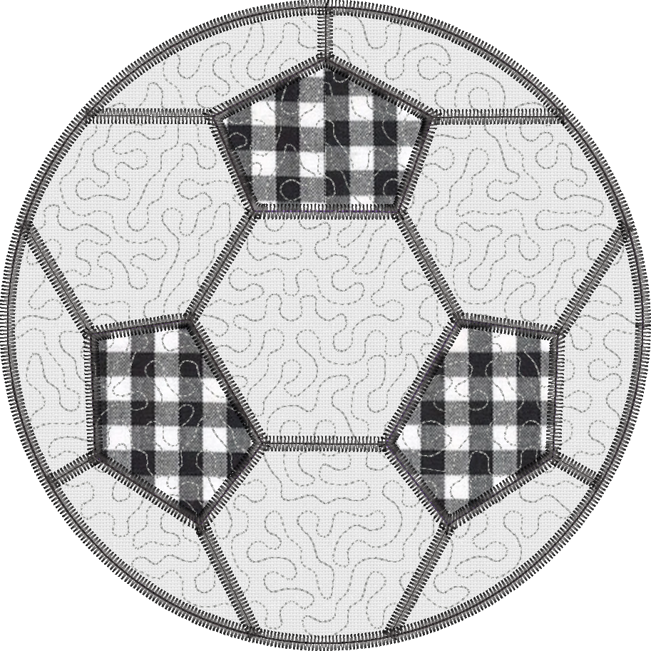 Quilted Soccer Ball Applique Design