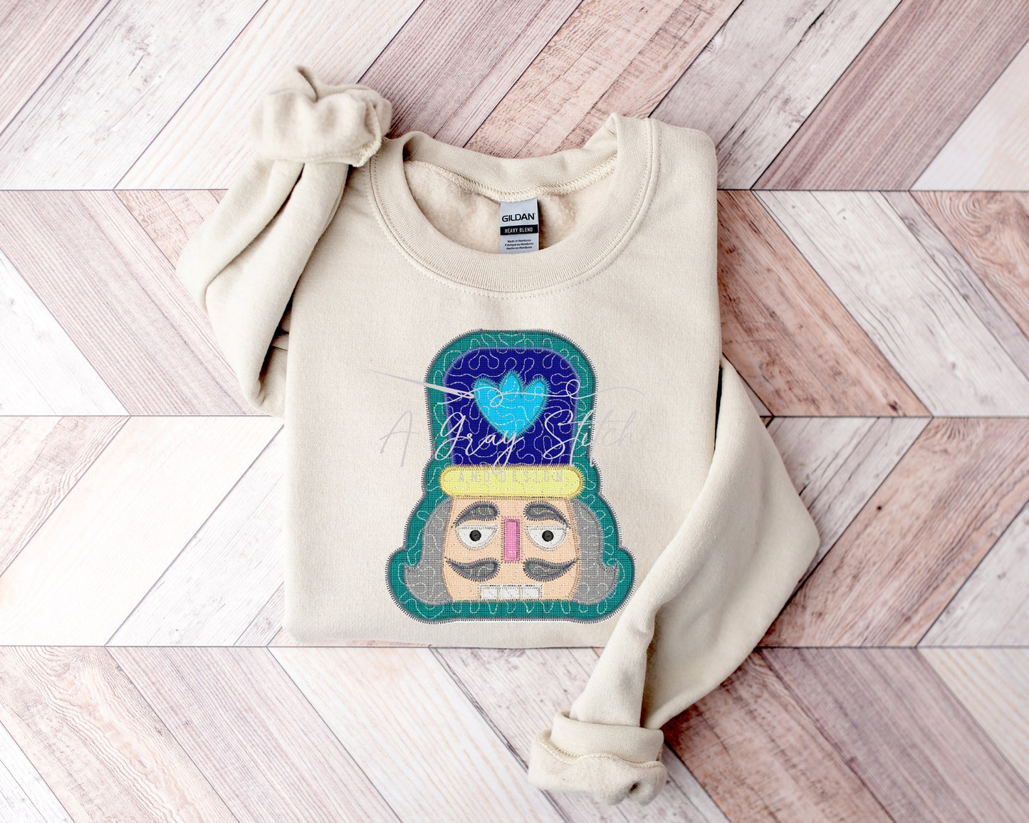 Quilted Nutcracker Face Applique Design