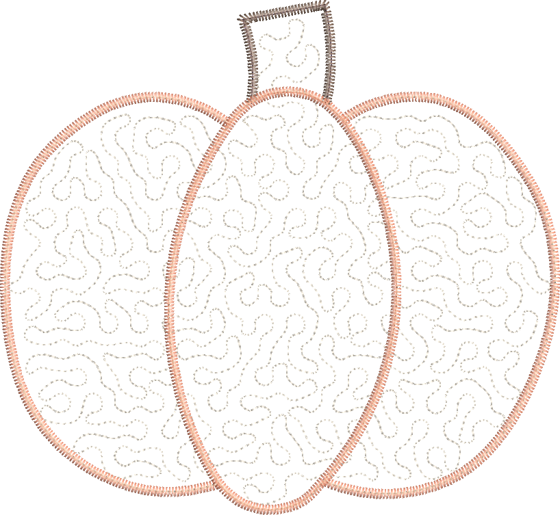 Quilted Patchwork Pumpkin Applique Design