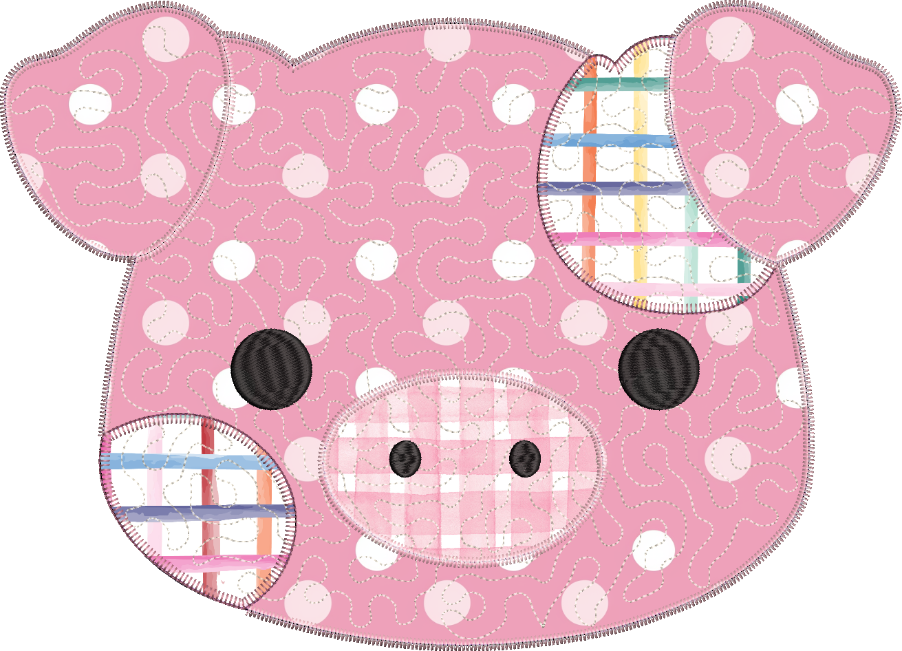 Quilted Patchwork Piglet