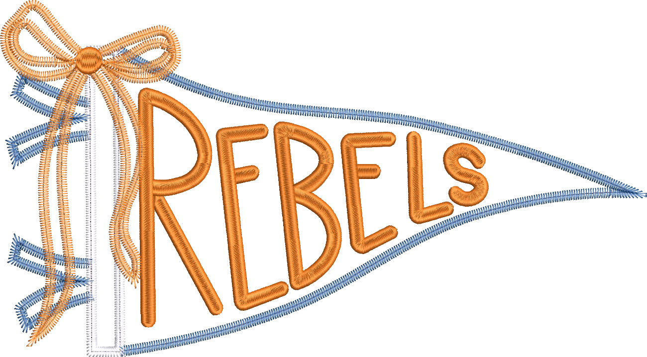 Rebels Handlettered Pennant Flag