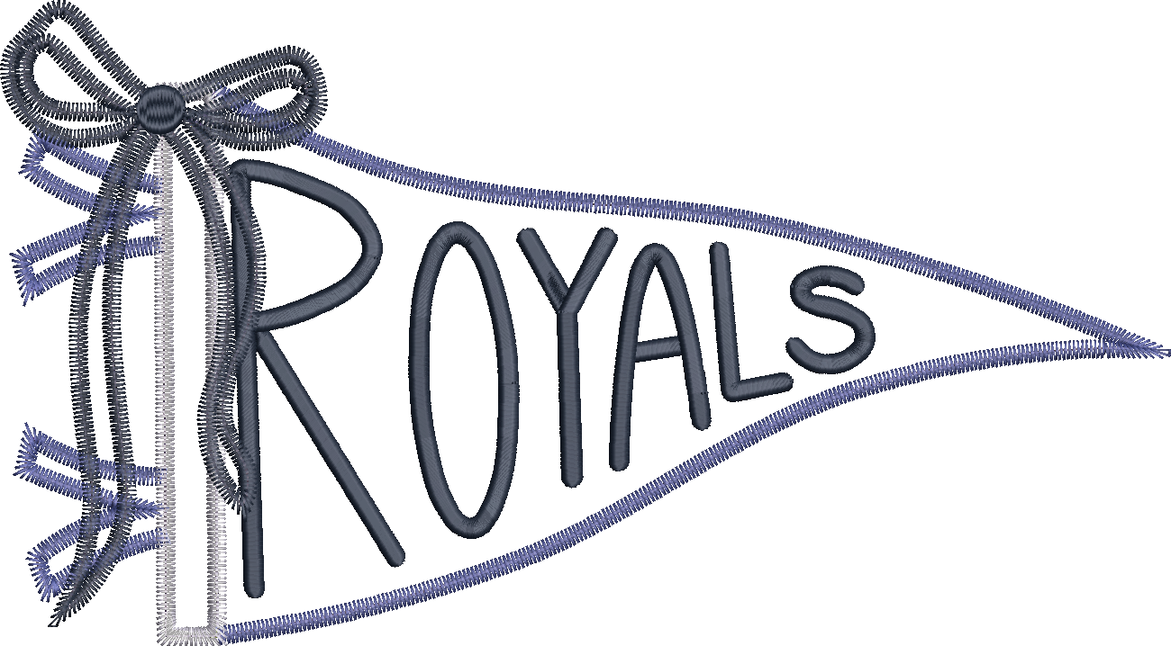 Royals Handlettered Pennant Flag