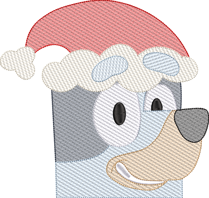 Sketch Fill Christmas Bluey Quick Stitch Machine Embroidery Design