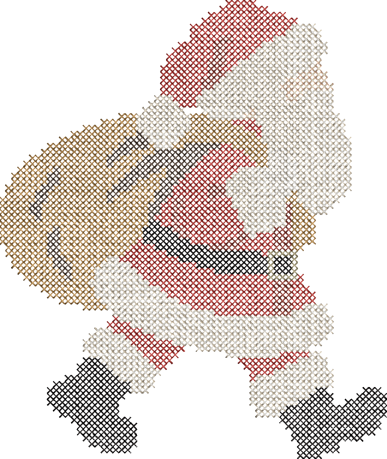 Cross Stitch Santa's Sack