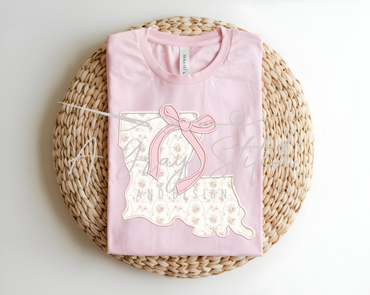 Satin Stitch Coquette State of Louisiana