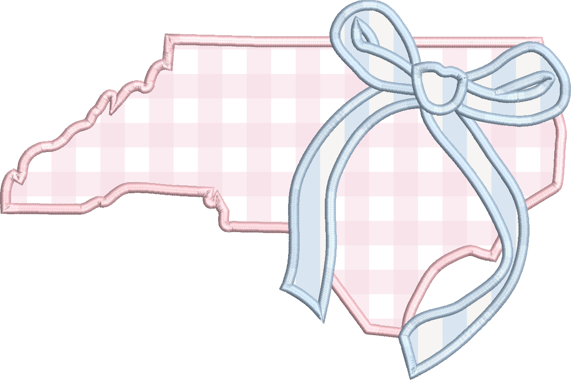 Satin Stitch Coquette State of North Carolina