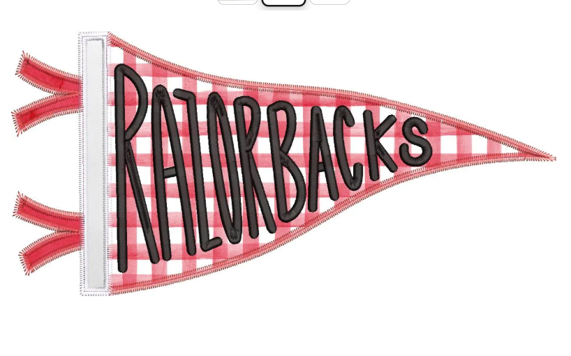 Razorbacks Handlettered Pennant Flag