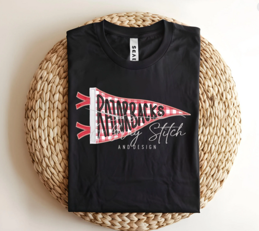 Razorbacks Handlettered Pennant Flag