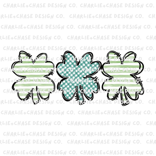 Shamrock Trio PNG Design