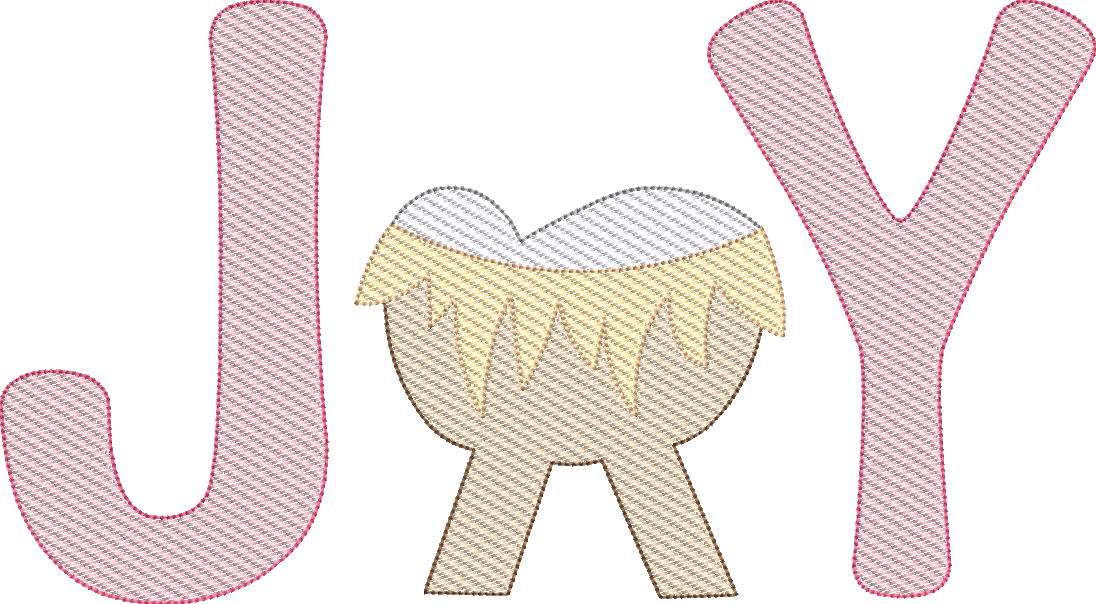 Sketch Fill Joy with Manger Design
