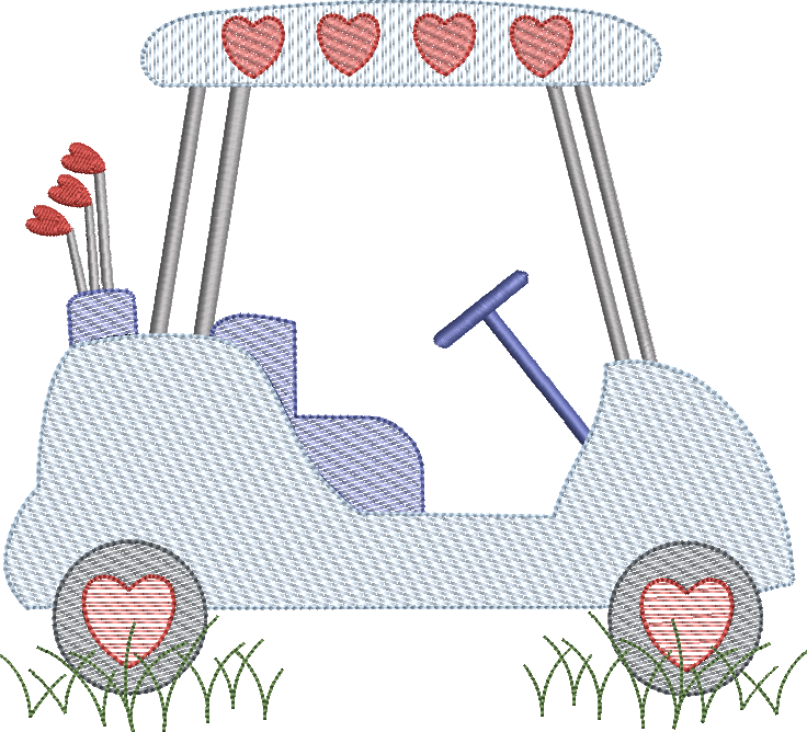Sketch Boy Valentine Golf Cart