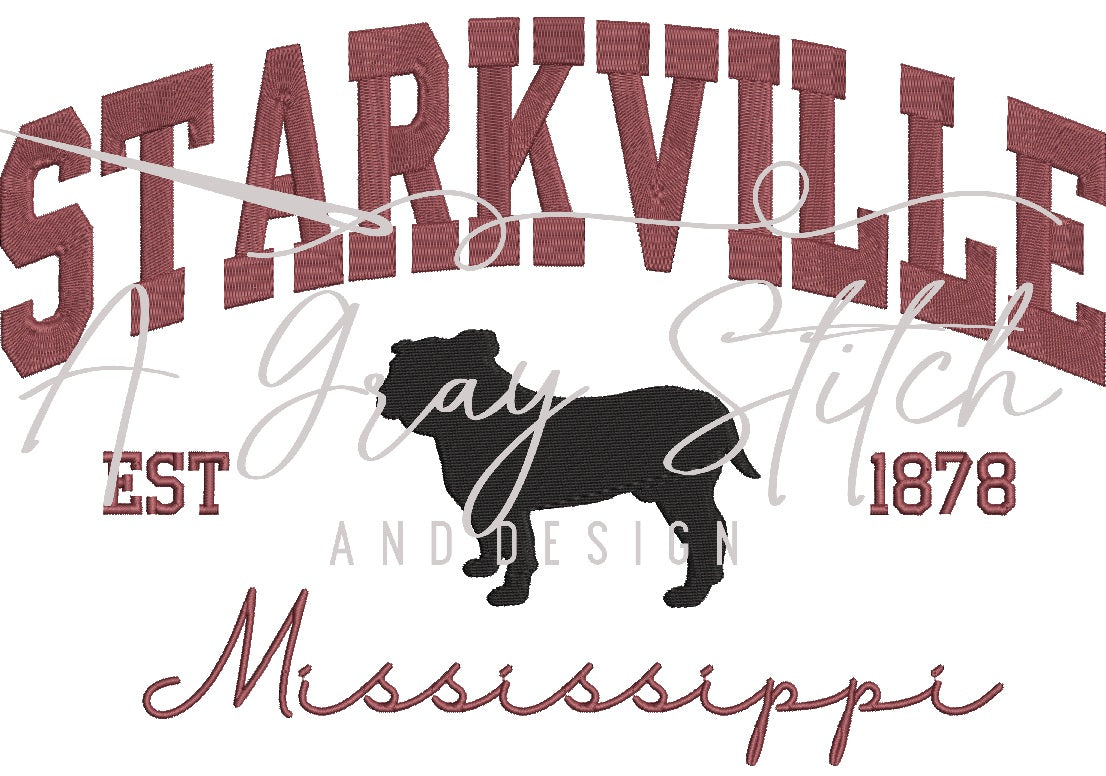 Starkville Collegiate Embroidery Design