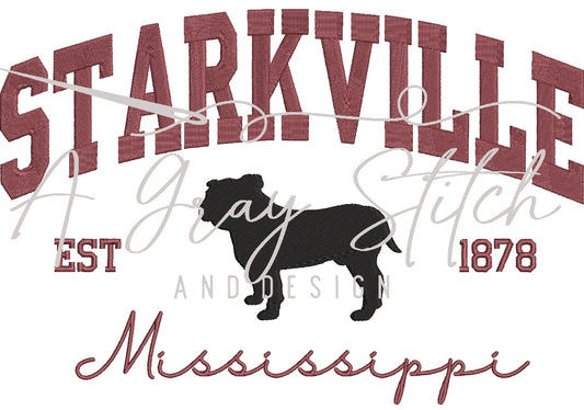 Starkville Collegiate Embroidery Design