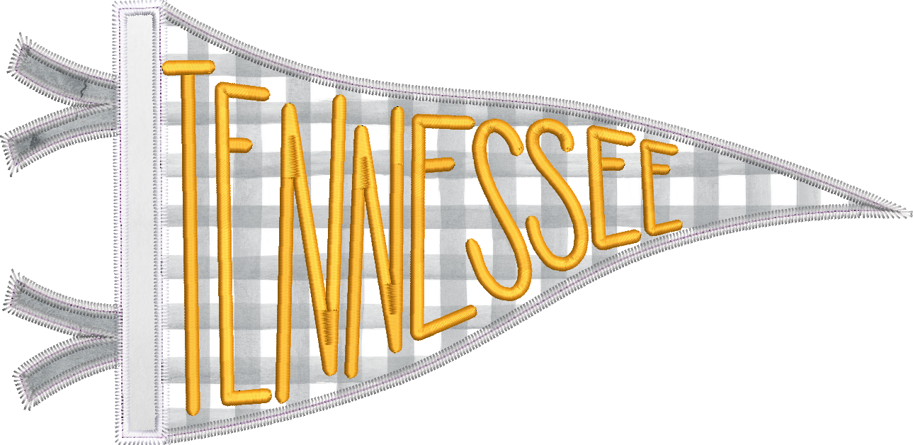 Tennessee Handlettered Pennant Flag