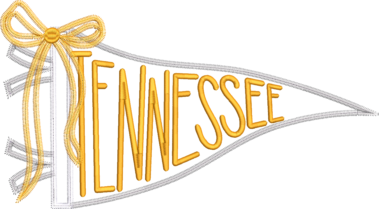 Tennessee Handlettered Pennant Flag