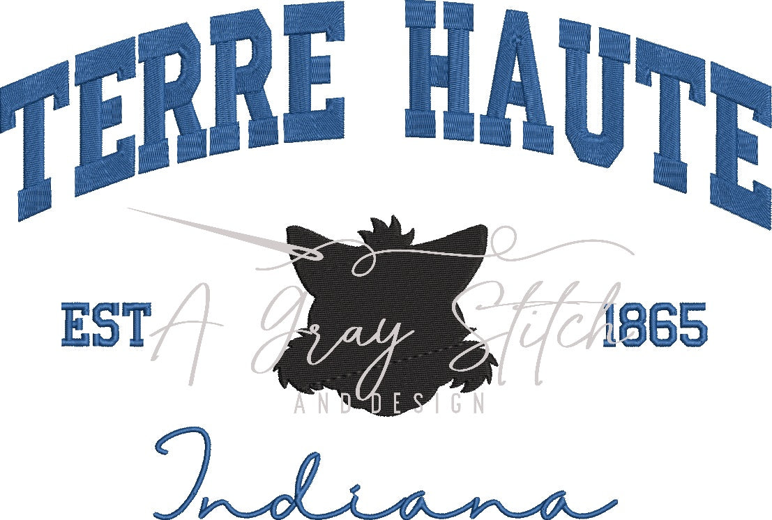 Terre Haute Collegiate Embroidery Design
