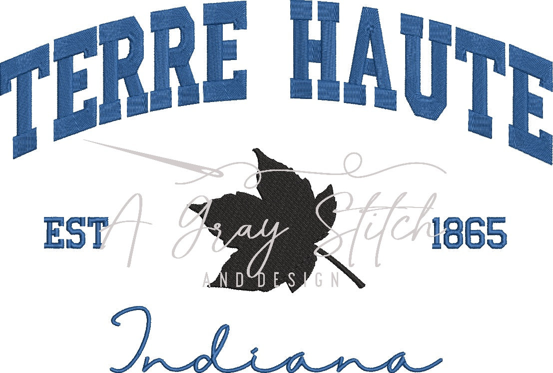 Terre Haute Collegiate Embroidery Design