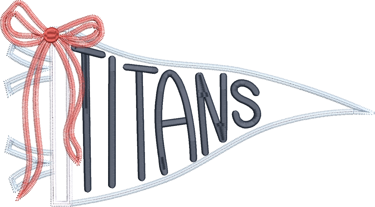 Titans Handlettered Pennant Flag