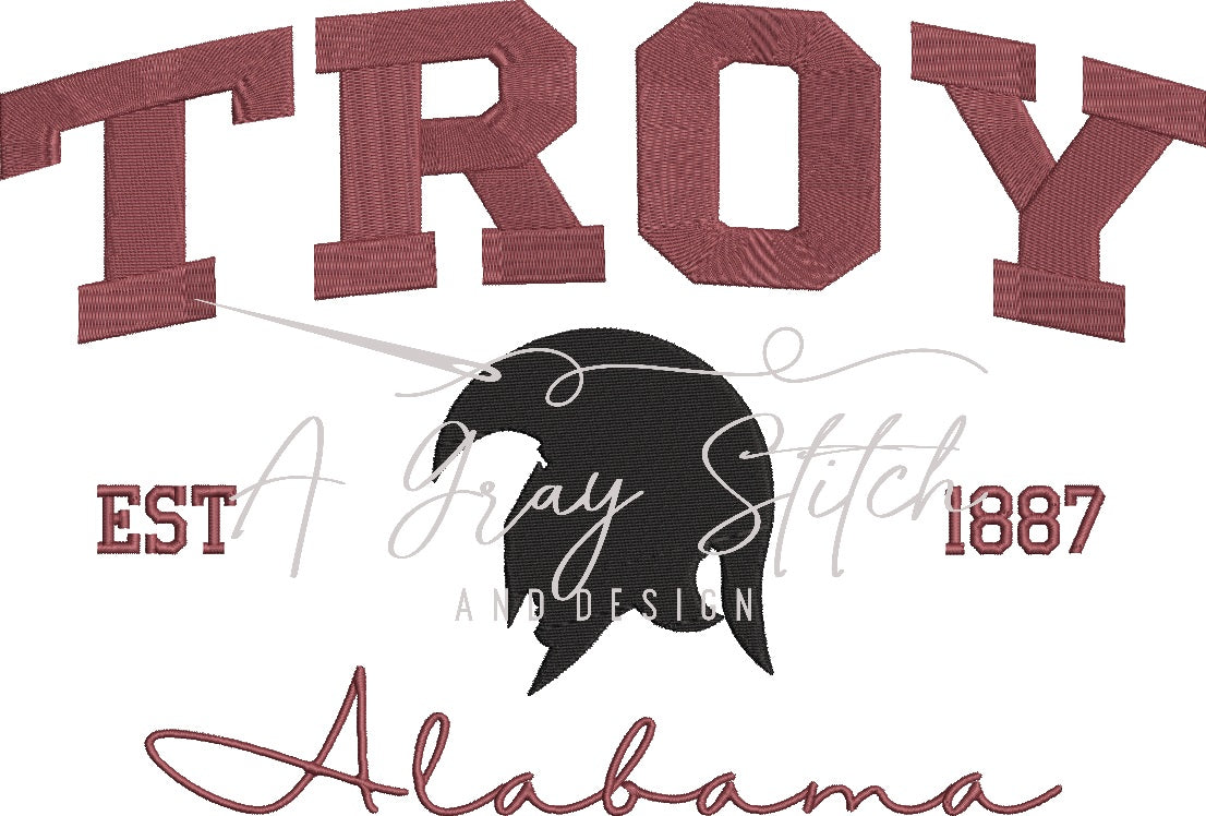 Troy Collegiate Embroidery Design