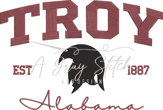 Troy Collegiate Embroidery Design