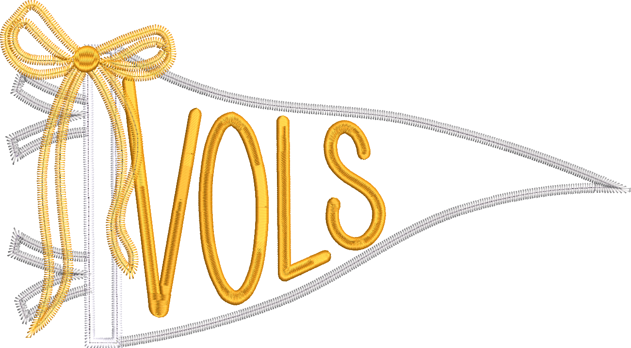 Vols Handlettered Pennant Flag