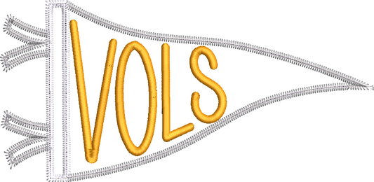 Vols Handlettered Pennant Flag