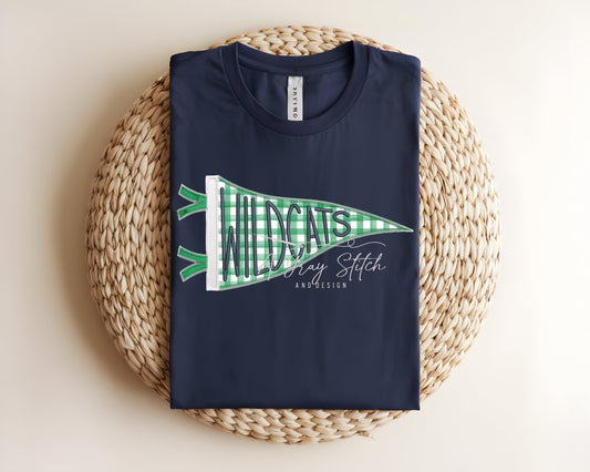 Wildcats Handlettered Pennant Flag