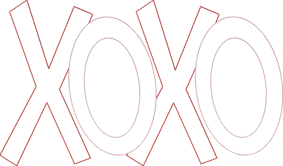 Bean Stitch XOXO Valentine's Day Design