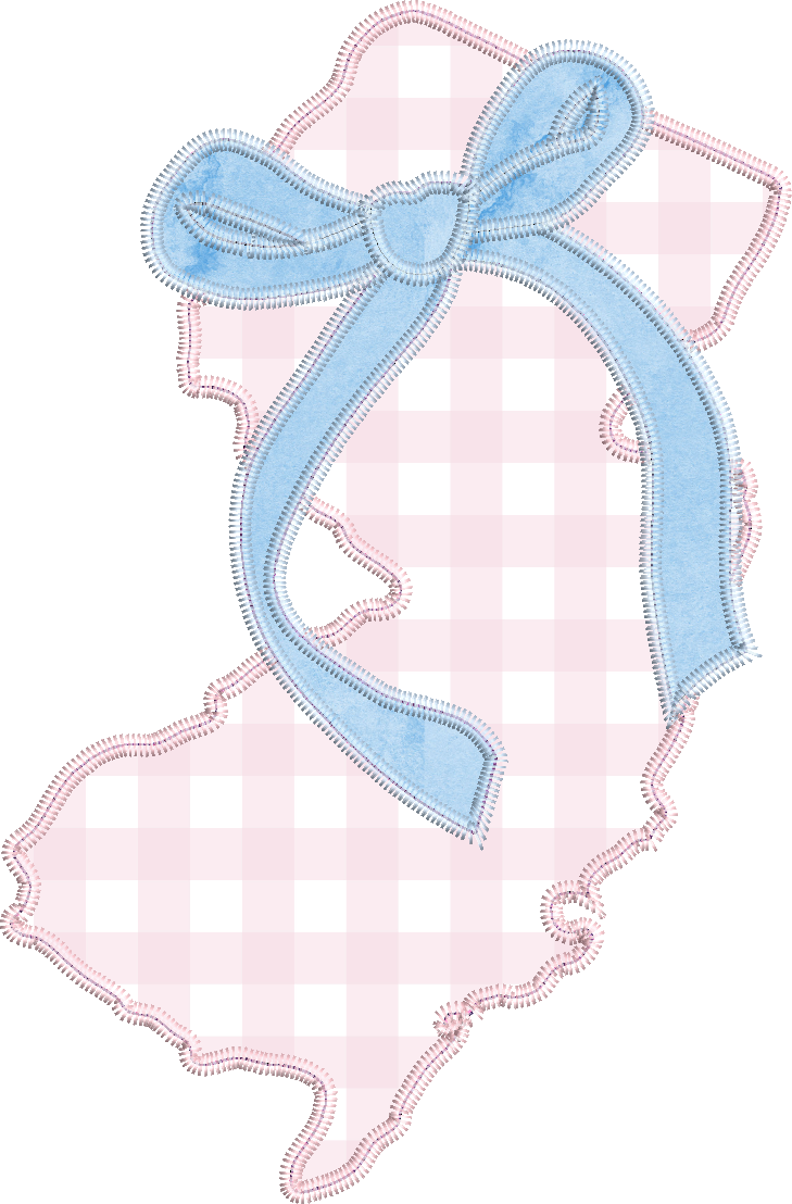 Zig Zag Stitch Coquette State of New Jersey