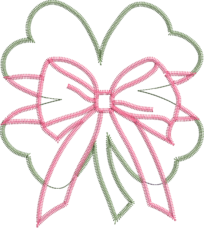 Zig Zag Shamrock with Gift Bow St. Patrick's Design