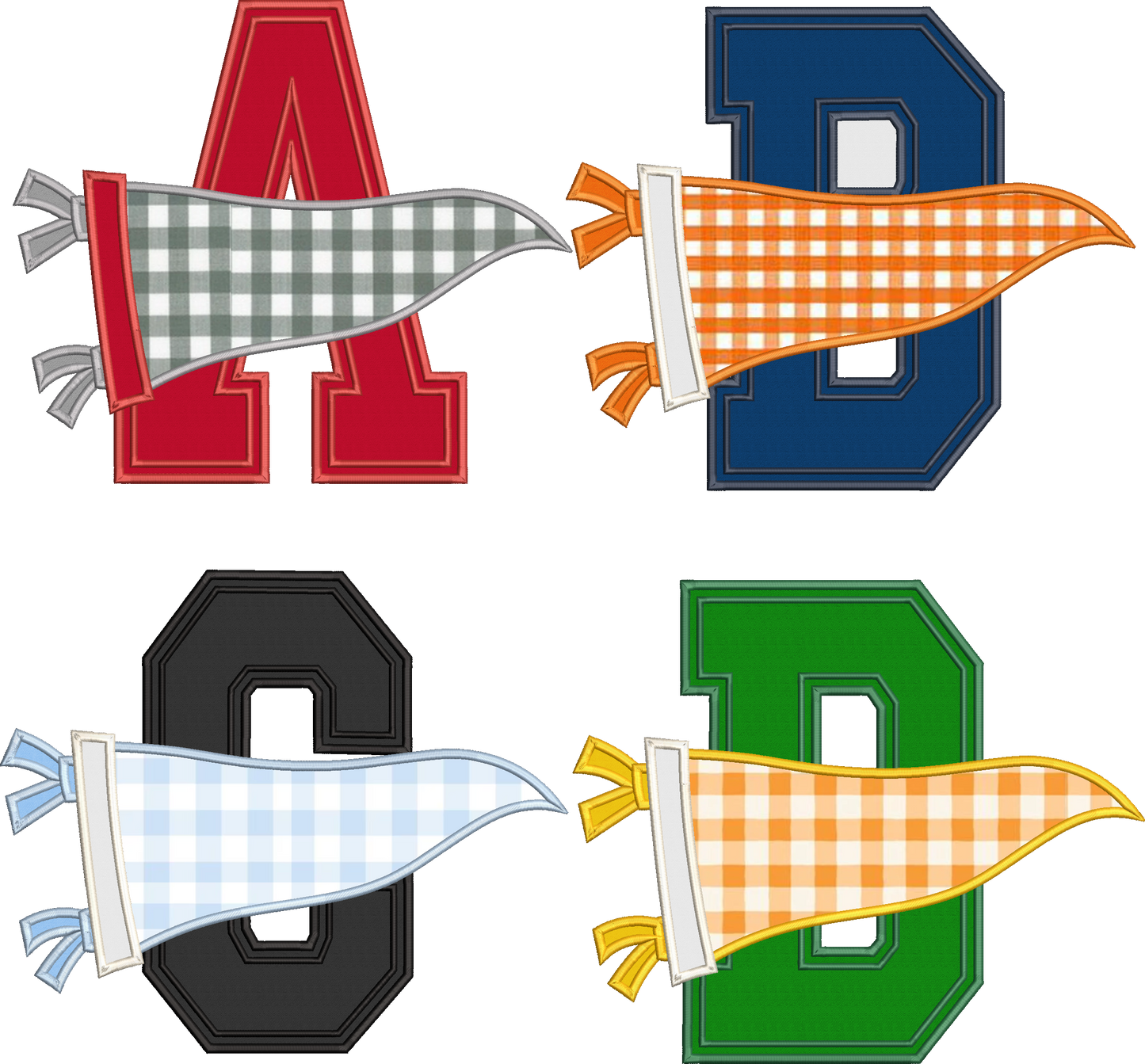 Varsity Pennant Applique Font