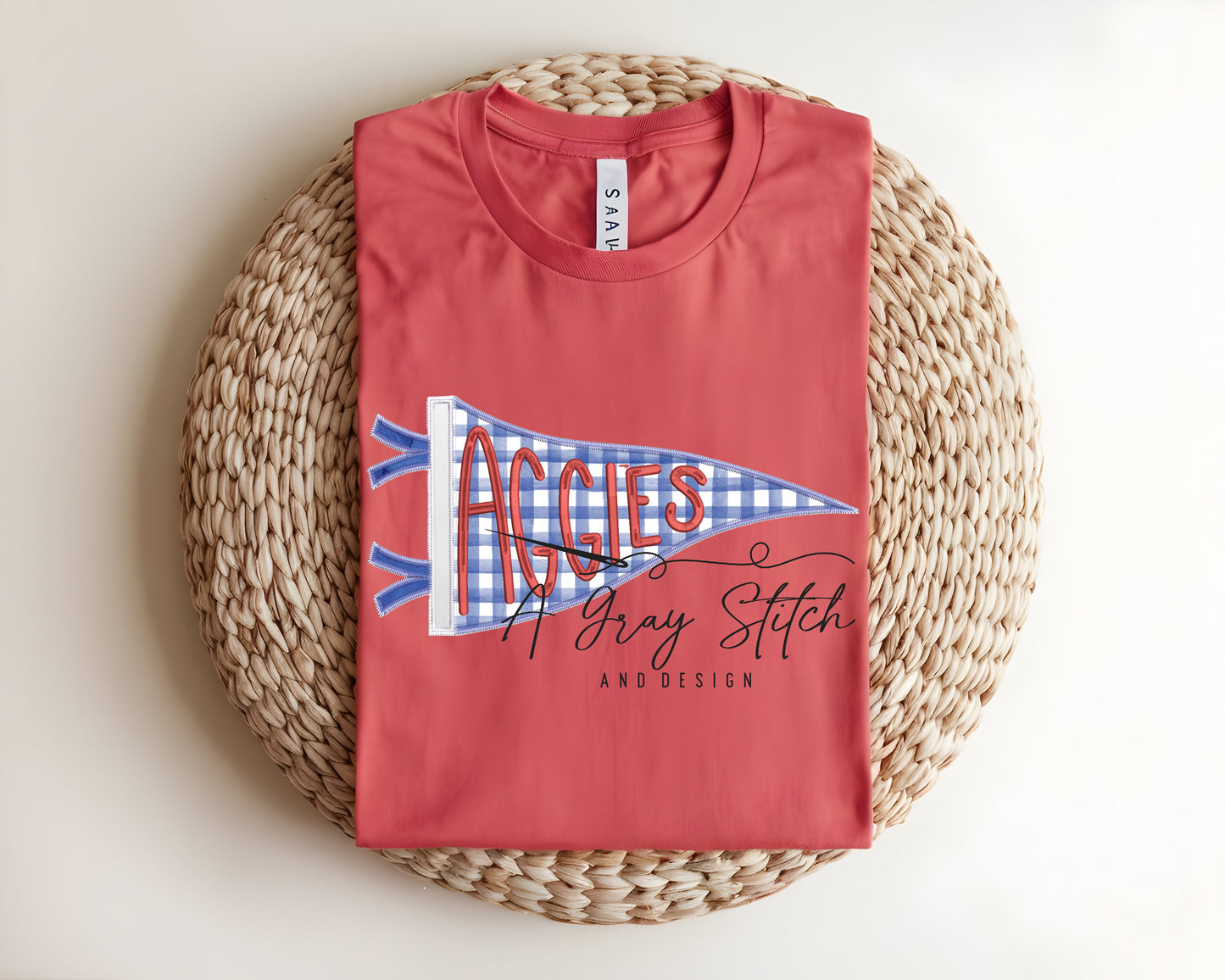 Aggies Handlettered Pennant Flag