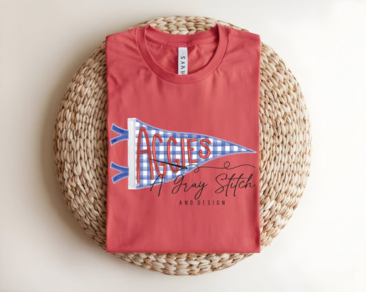 Aggies Handlettered Pennant Flag