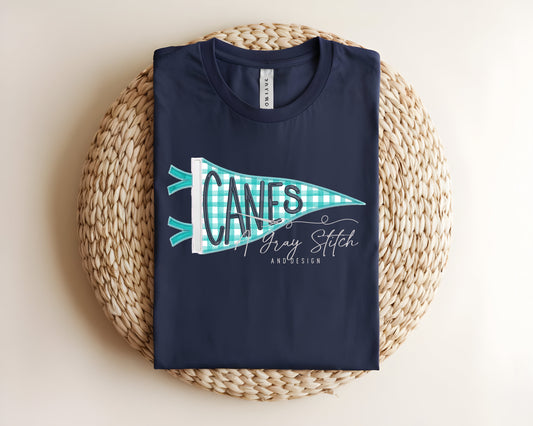 Canes Handlettered Pennant Flag