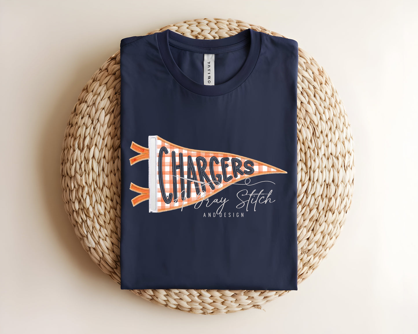 Chargers Handlettered Pennant Flag