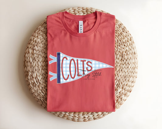 Colts Handlettered Pennant Flag