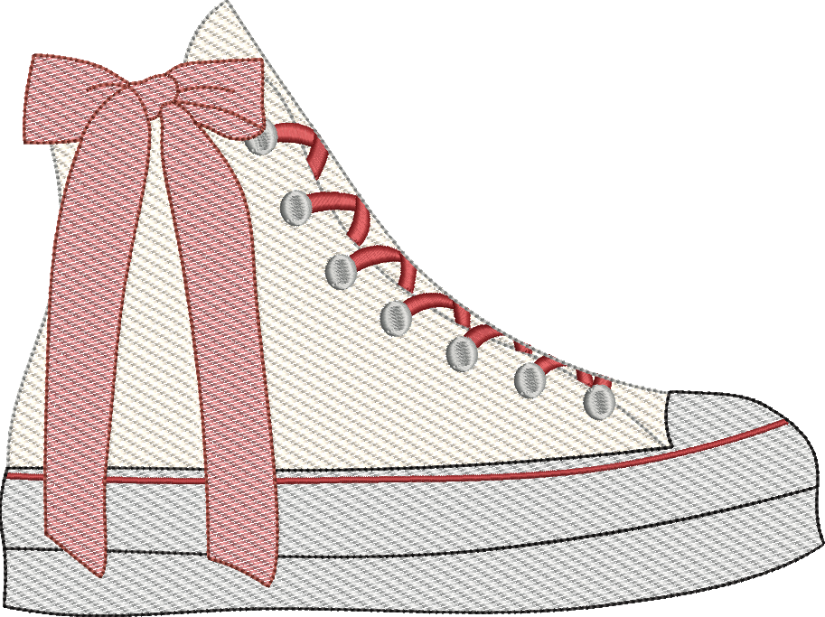 Sketch Fill Chuck Sneaker Machine Embroidery Design