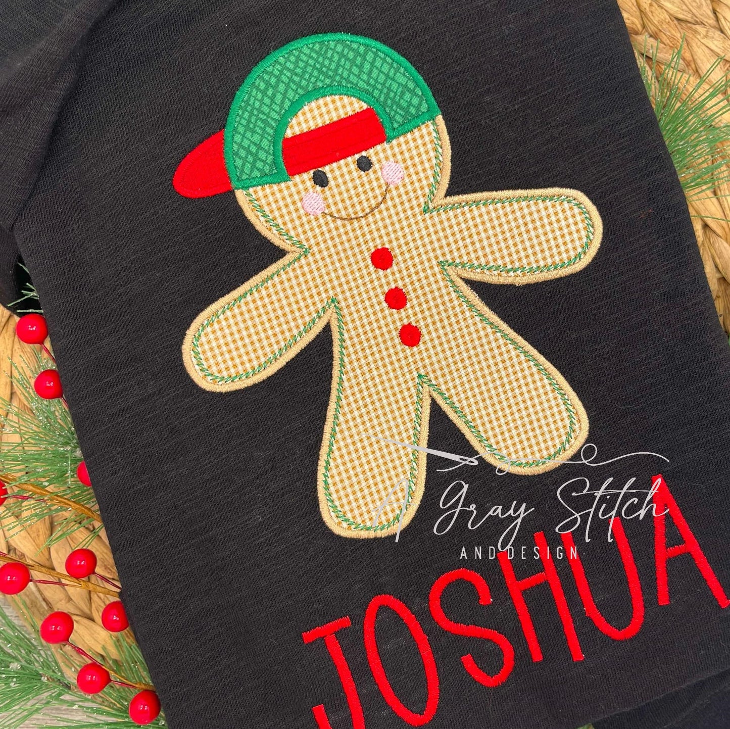 Satin Stitch Gingerdude Applique Design
