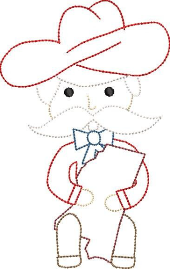 Colonial Man Applique Design Quick Stitch