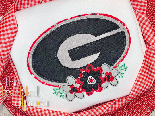 GA Floral Applique Quick Stitch Design