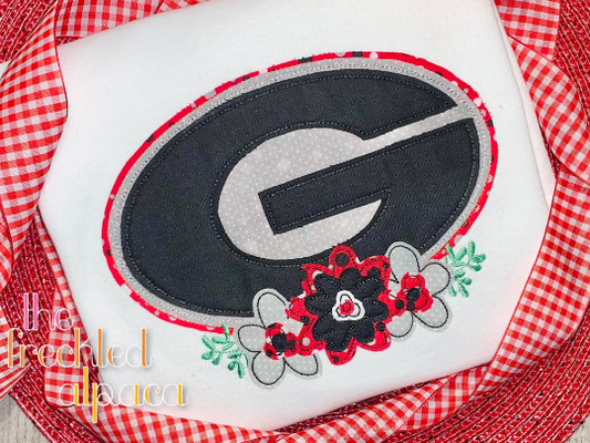GA Floral Applique Quick Stitch Design
